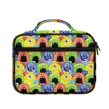 Watercolor Monster Pattern Print Briefcase Bible Bag