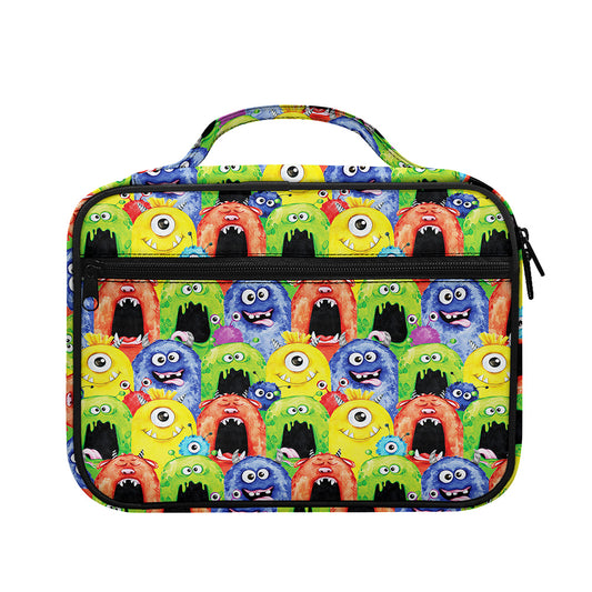 Watercolor Monster Pattern Print Briefcase Bible Bag