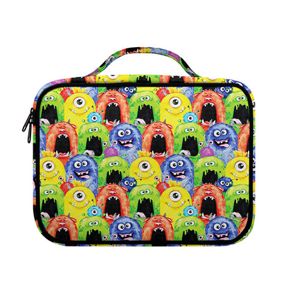 Watercolor Monster Pattern Print Briefcase Bible Bag