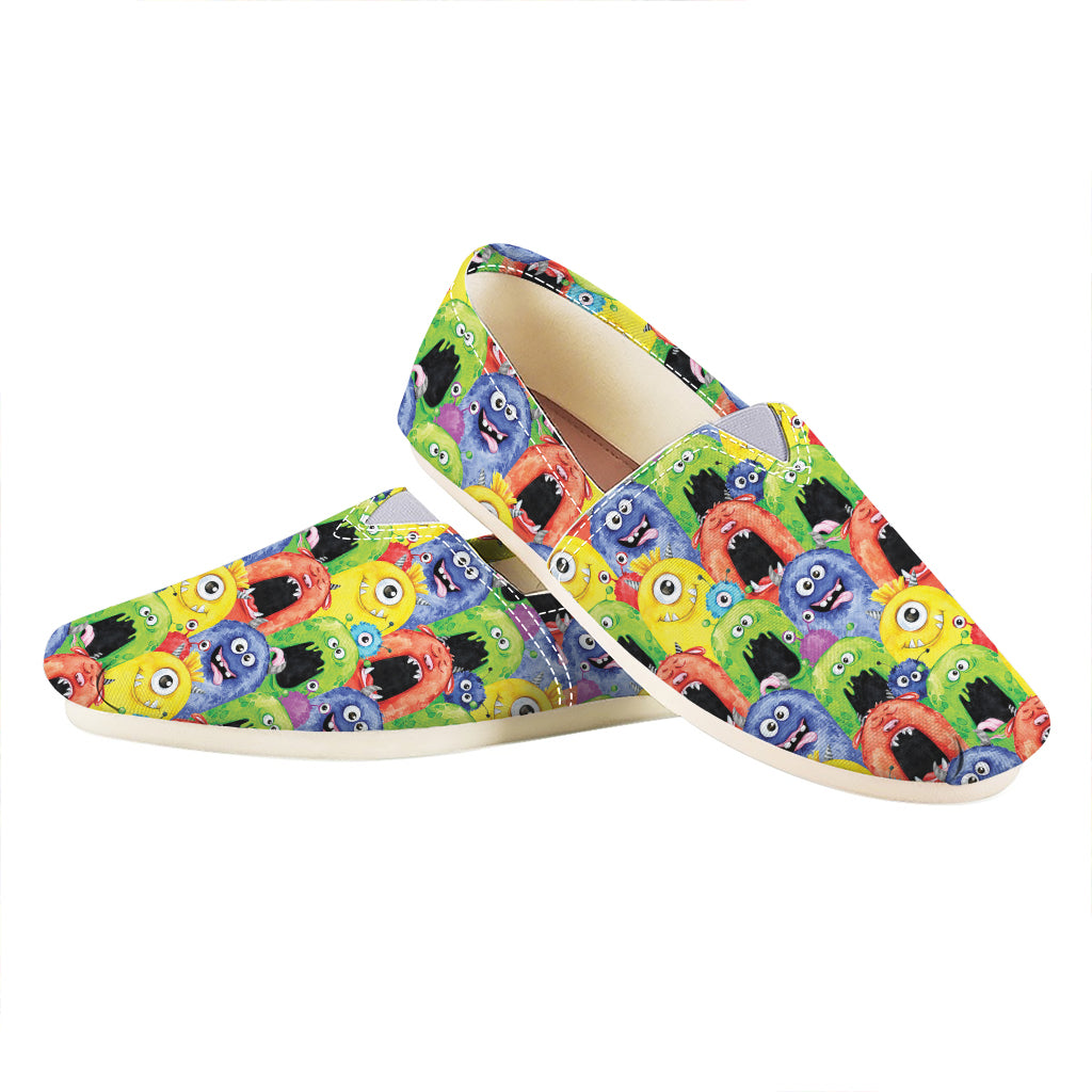 Watercolor Monster Pattern Print Casual Shoes