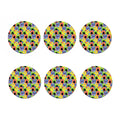 Watercolor Monster Pattern Print Coaster Set