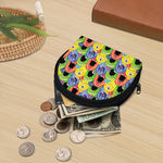 Watercolor Monster Pattern Print Coin Purse
