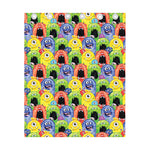 Watercolor Monster Pattern Print Curtain