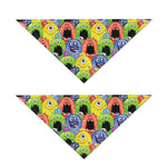 Watercolor Monster Pattern Print Dog Bandana