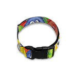 Watercolor Monster Pattern Print Dog Collar