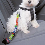 Watercolor Monster Pattern Print Dog Seat Belt