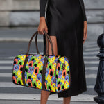 Watercolor Monster Pattern Print Duffle Bag
