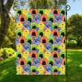 Watercolor Monster Pattern Print Garden Flag