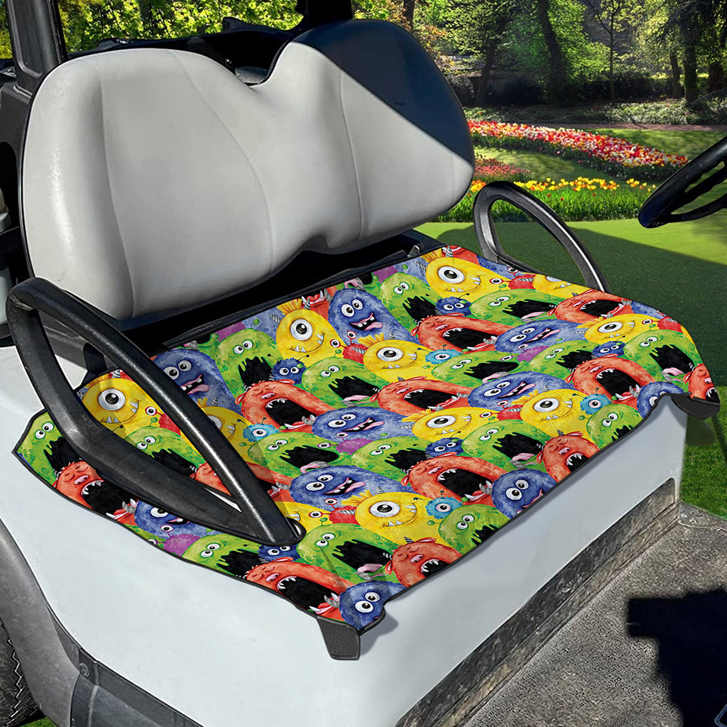 Watercolor Monster Pattern Print Golf Cart Seat Cover
