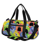 Watercolor Monster Pattern Print Gym Bag