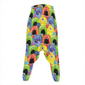 Watercolor Monster Pattern Print Hammer Pants