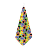 Watercolor Monster Pattern Print Hand Towel