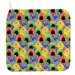 Watercolor Monster Pattern Print Hand Towel