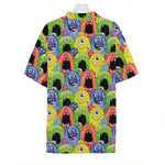 Watercolor Monster Pattern Print Hawaiian Shirt