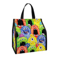 Watercolor Monster Pattern Print Insulated Lunch Tote