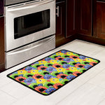 Watercolor Monster Pattern Print Kitchen Mat