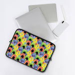Watercolor Monster Pattern Print Laptop Sleeve