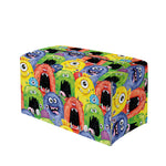 Watercolor Monster Pattern Print Leather Tissue Box Cover