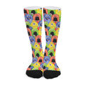 Watercolor Monster Pattern Print Long Socks
