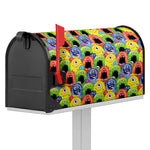 Watercolor Monster Pattern Print Mailbox Cover