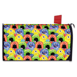 Watercolor Monster Pattern Print Mailbox Cover