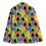 Watercolor Monster Pattern Print Men's Blazer