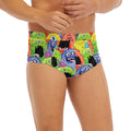 Watercolor Monster Pattern Print Men's Briefs