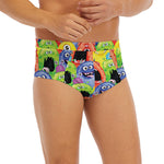 Watercolor Monster Pattern Print Men's Briefs