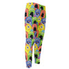 Watercolor Monster Pattern Print Men's Compression Pants