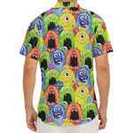 Watercolor Monster Pattern Print Men's Deep V-Neck Shirt