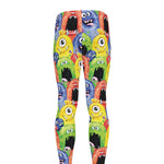 Watercolor Monster Pattern Print Men's leggings