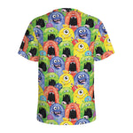 Watercolor Monster Pattern Print Men's Sports T-Shirt