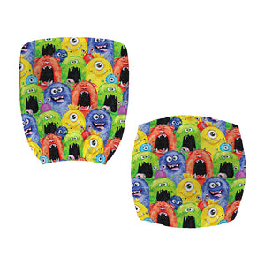 Watercolor Monster Pattern Print Office Chair Cover