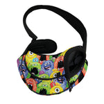 Watercolor Monster Pattern Print Pet Sling Carrier