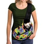 Watercolor Monster Pattern Print Pet Sling Carrier