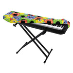 Watercolor Monster Pattern Print Piano Keyboard Cover