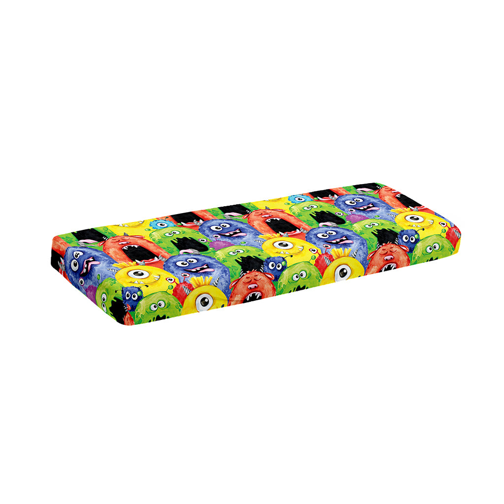 Watercolor Monster Pattern Print Piano Keyboard Cover