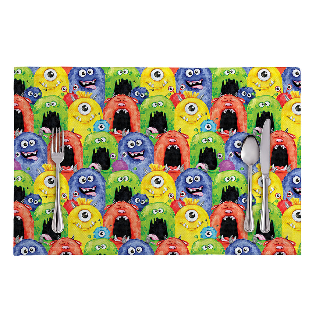 Watercolor Monster Pattern Print Placemat