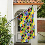 Watercolor Monster Pattern Print Polyester Flag