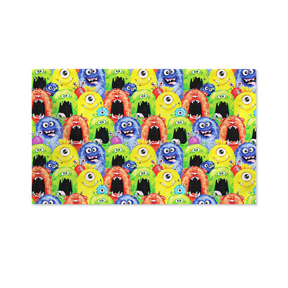 Watercolor Monster Pattern Print Polyester Flag