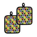 Watercolor Monster Pattern Print Pot Holders