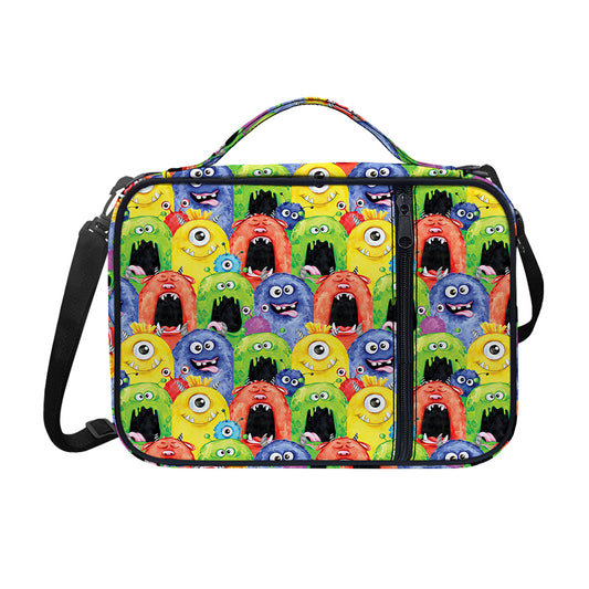 Watercolor Monster Pattern Print Shoulder Strap Bible Bag