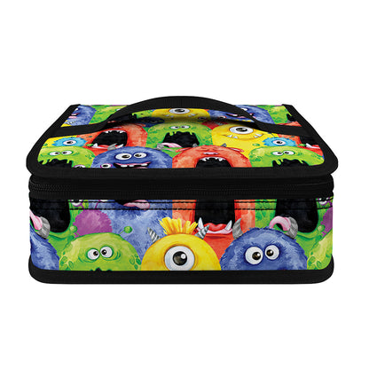Watercolor Monster Pattern Print Small Lunch Bag