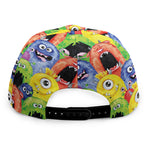 Watercolor Monster Pattern Print Snapback Cap