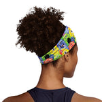 Watercolor Monster Pattern Print Sports Headband