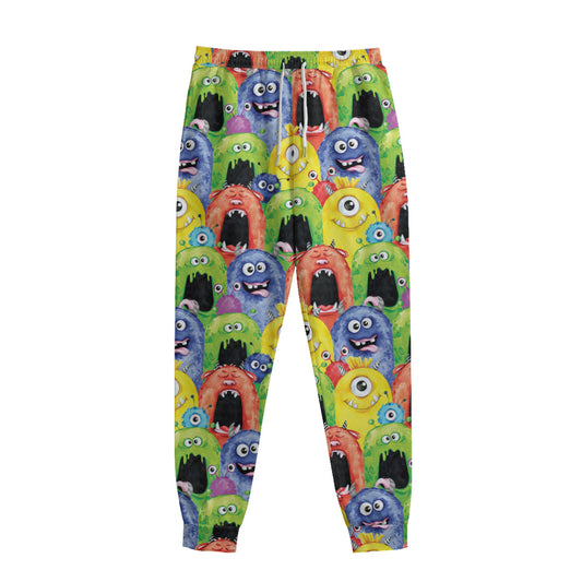 Watercolor Monster Pattern Print Sweatpants