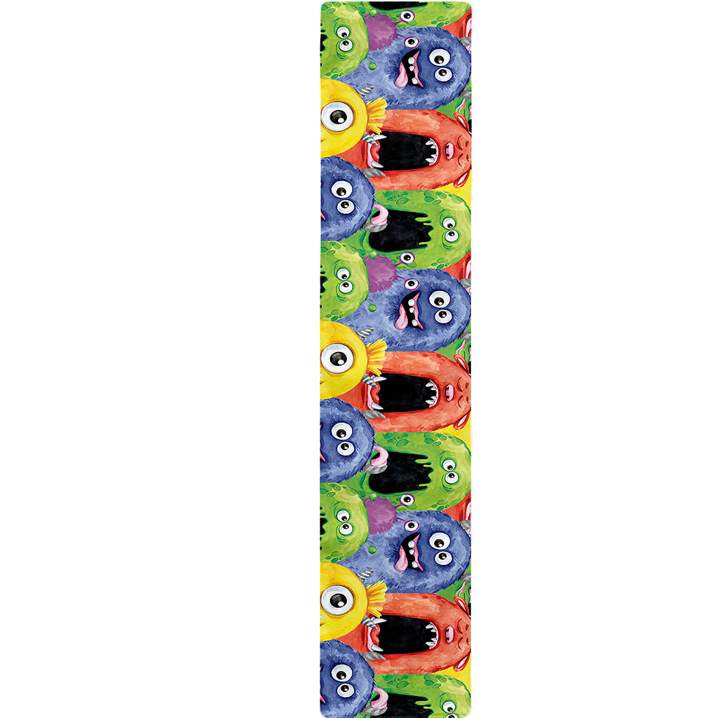 Watercolor Monster Pattern Print Table Runner