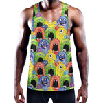 Watercolor Monster Pattern Print Training Tank Top