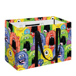 Watercolor Monster Pattern Print Utility Tote Bag