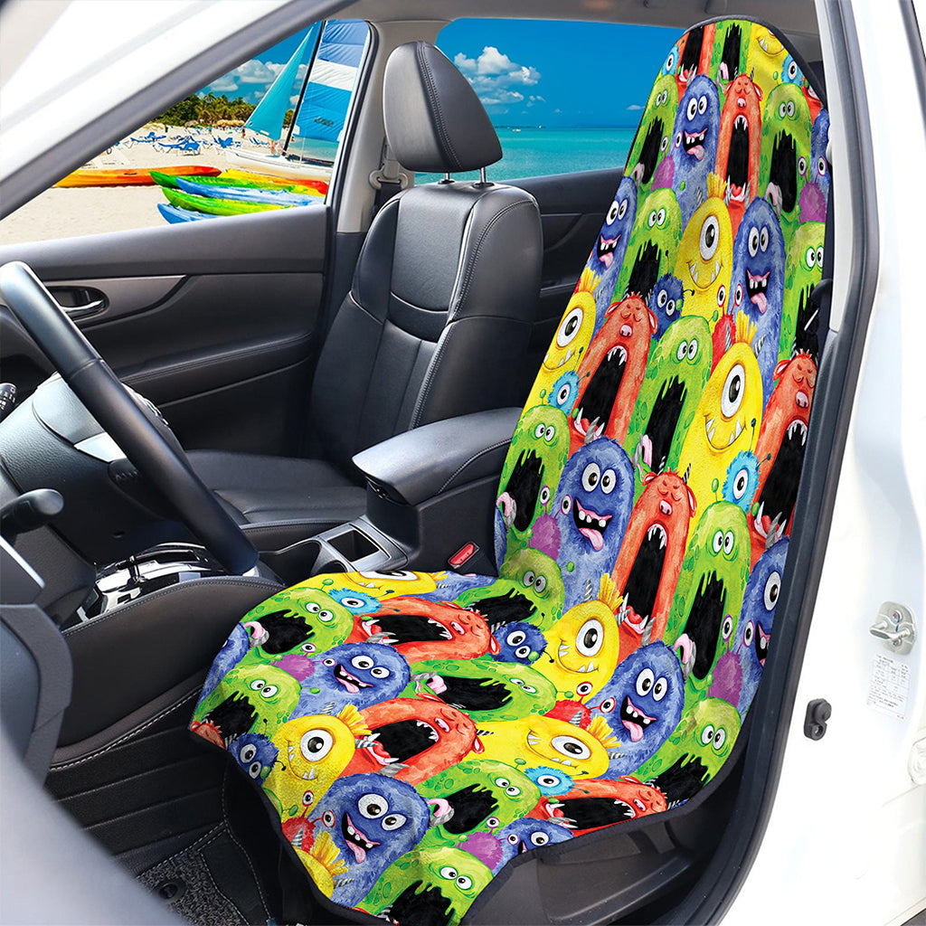 Watercolor Monster Pattern Print Waterproof Car Seat Cover